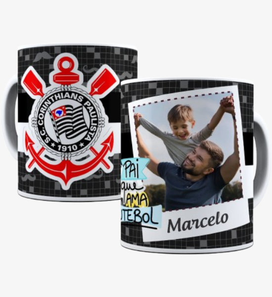 Caneca Pai Que Ama Futebol Corinthians