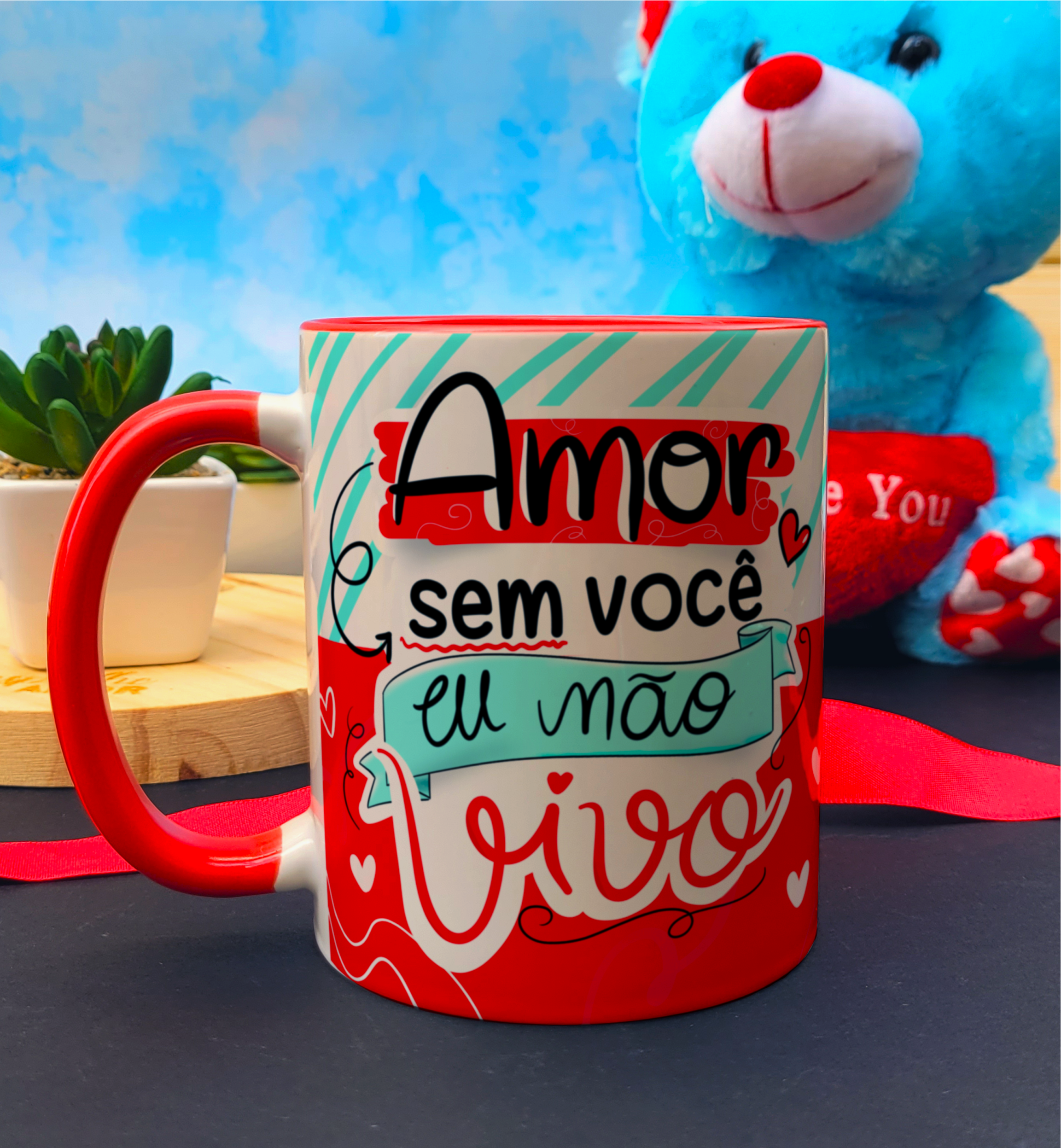 Caneca Amor Sem Você Eu Não Vivo