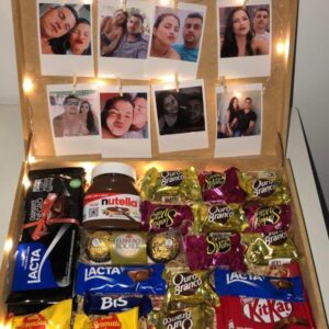 Baú Premium com Fotos e Chocolates