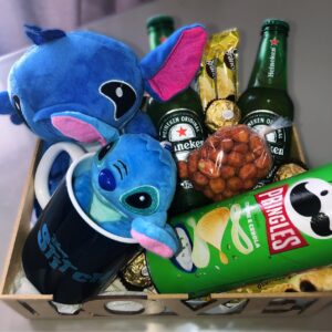 Cesta Presente Stitch com Cervejas