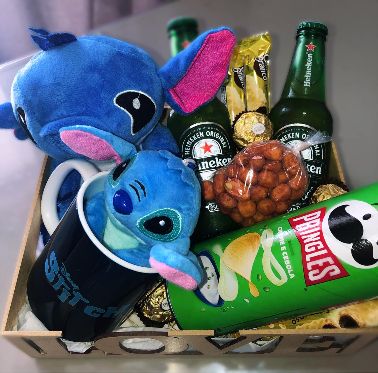 Cesta Presente Stitch com Cervejas