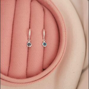 Mini argolinha click ponto de luz - Azul