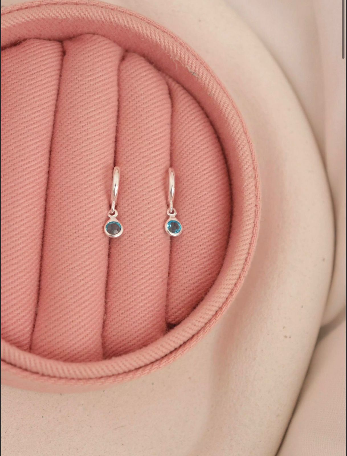 Mini argolinha click ponto de luz - Azul