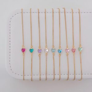 Pulseira veneziana coração - Ouro Rosa escuro