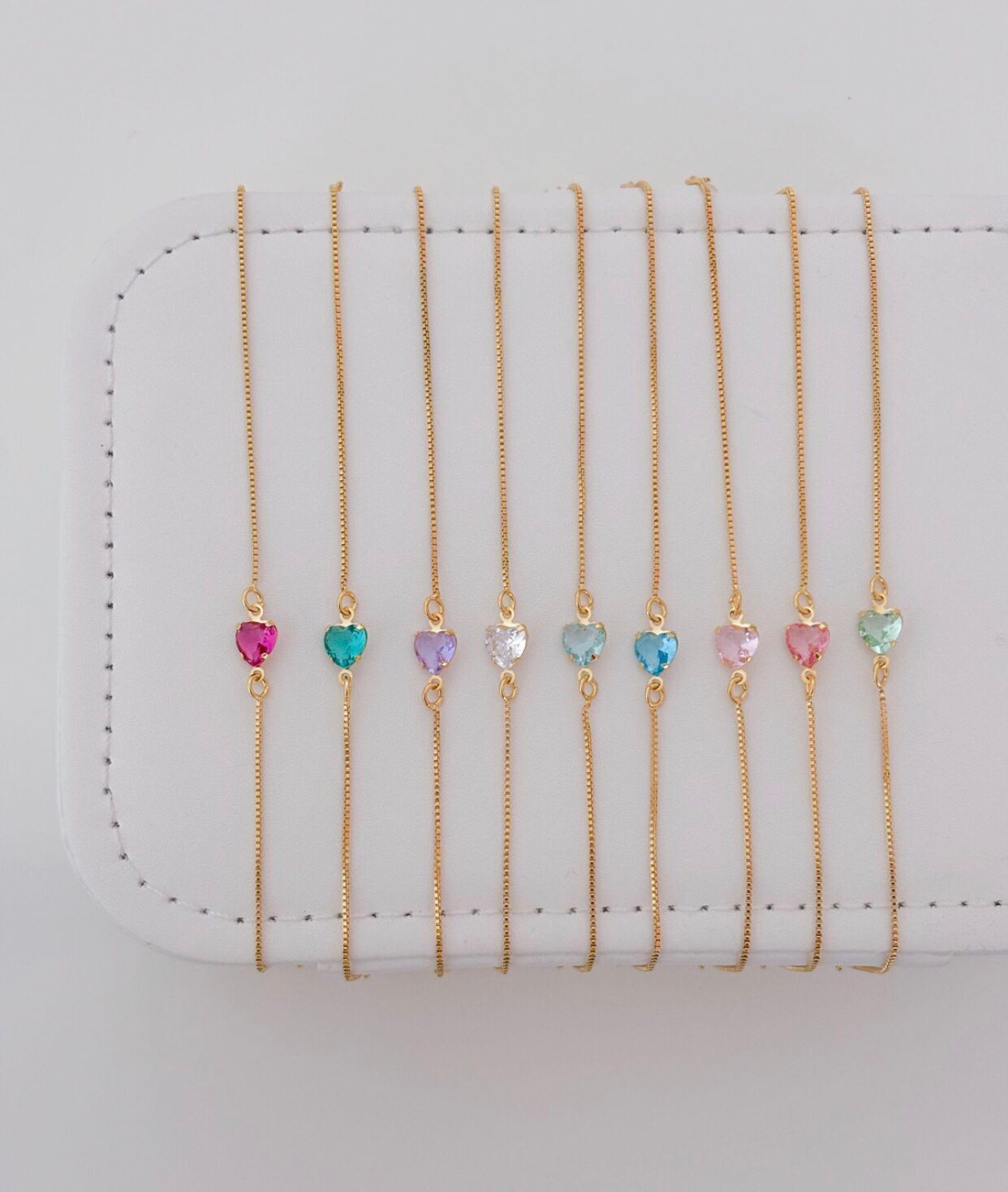 Pulseira veneziana coração - Ouro Rosa escuro