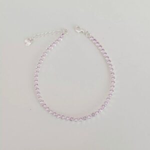 Pulseira riviera Redonda Rosa claro 2,5mm M