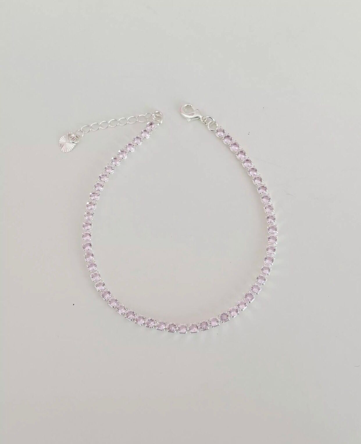 Pulseira riviera Redonda Rosa claro 2,5mm M