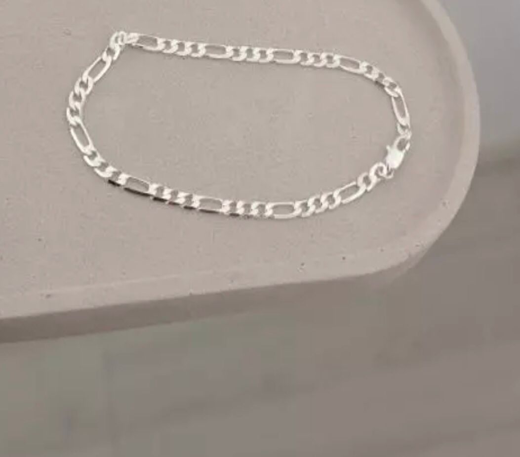 Pulseira masculina 3x1 4mm Prata