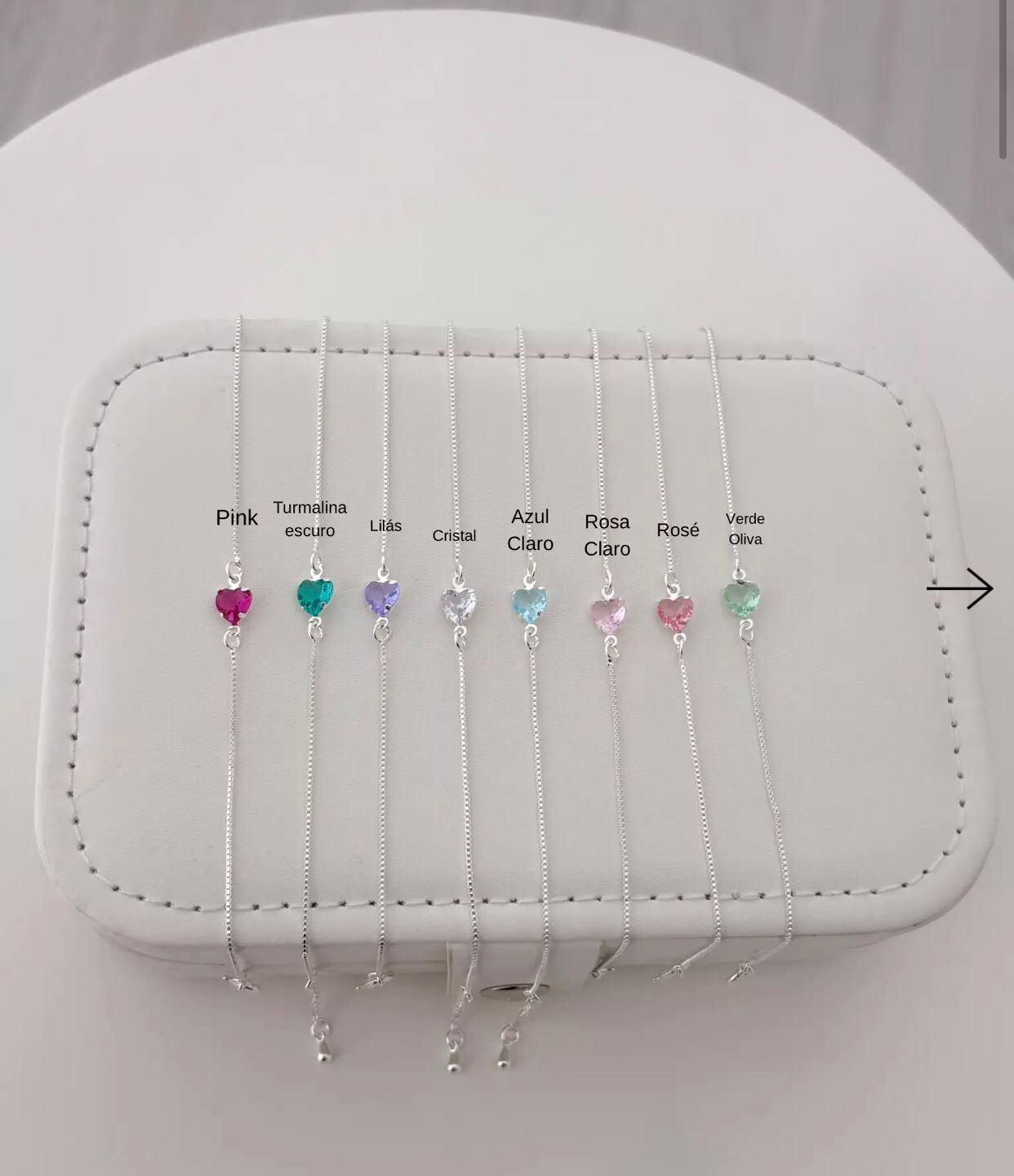 Pulseira veneziana coração - Prata