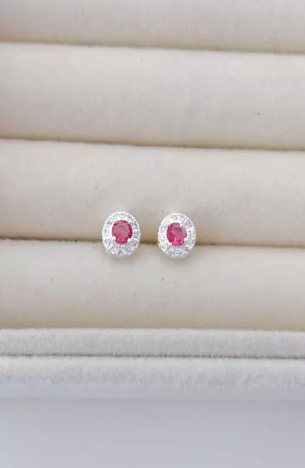 Brinco redondo glow rosa P - Prata