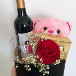 Cesta Romântica com Vinho