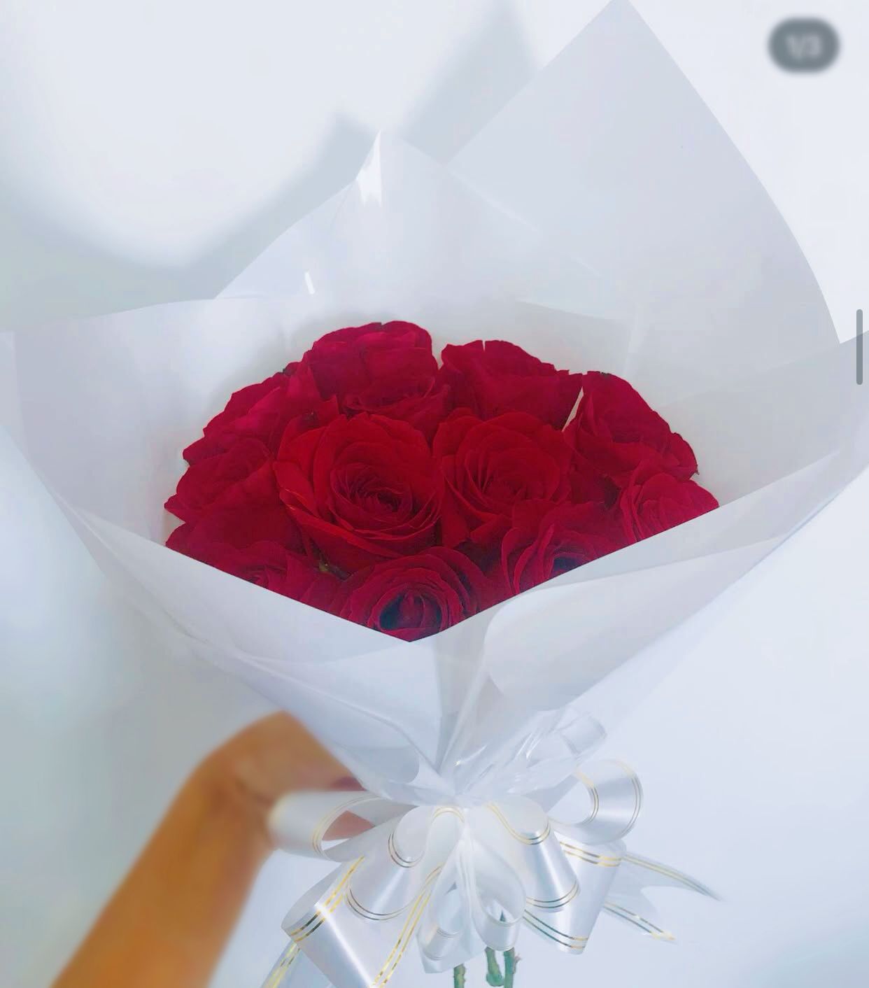 Buquê Compacto com 12 Rosas