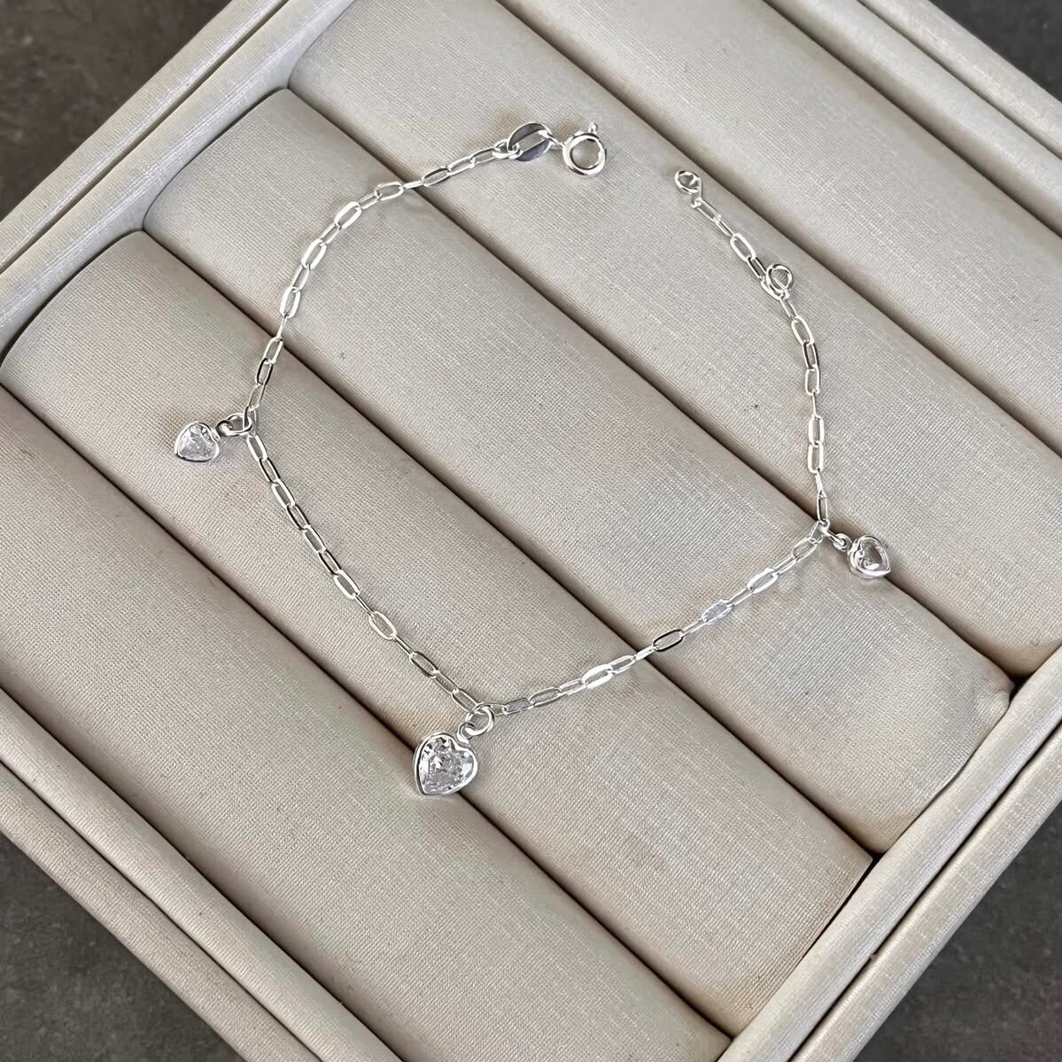 Pulseira de Coração Prata 925