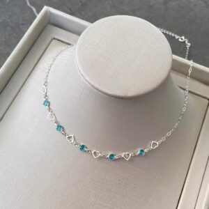 Choker Azul Prata 925